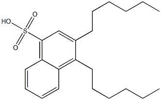 3,4-Dihexyl-1-naphthalenesulfonic acid Struktur