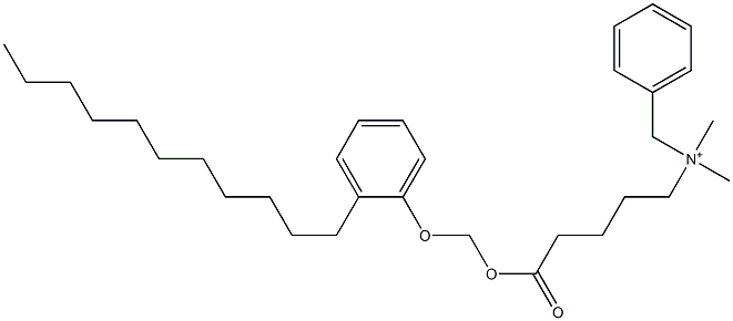 N,N-Dimethyl-N-benzyl-N-[4-[[(2-undecylphenyloxy)methyl]oxycarbonyl]butyl]aminium Struktur