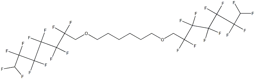 1,6-Bis(2,2,3,3,4,4,5,5,6,6,7,7-dodecafluoroheptyloxy)hexane Struktur