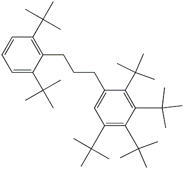 1-(2,3,4,5-Tetra-tert-butylphenyl)-3-(2,6-di-tert-butylphenyl)propane Struktur