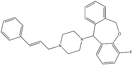 11-(4-Cinnamyl-1-piperazinyl)-4-fluoro-6,11-dihydrodibenz[b,e]oxepin Struktur