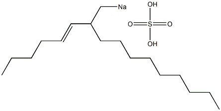 Sulfuric acid 2-(1-hexenyl)undecyl=sodium ester salt Struktur