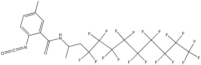 2-Isocyanato-5-methyl-N-[2-(nonadecafluorononyl)-1-methylethyl]benzamide Struktur