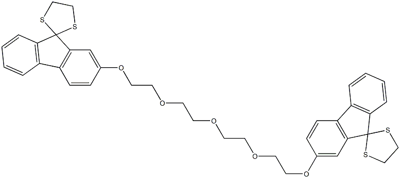 2,2''-(3,6,9-Trioxaundecane-1,11-diyldioxy)bis(spiro[9H-fluorene-9,2'-[1,3]dithiolane]) Struktur