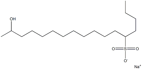 16-Hydroxyheptadecane-5-sulfonic acid sodium salt Struktur