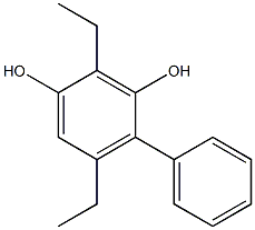 4-Phenyl-2,5-diethylbenzene-1,3-diol Struktur