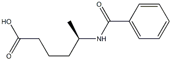 [R,(-)]-5-(Benzoylamino)hexanoic acid Struktur