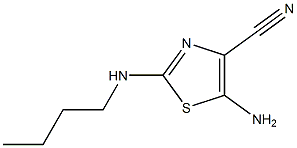 5-Amino-2-[butylamino]thiazole-4-carbonitrile Struktur