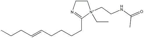 1-[2-(Acetylamino)ethyl]-1-ethyl-2-(5-nonenyl)-2-imidazoline-1-ium Struktur