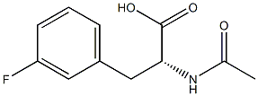 (R)-2-Acetylamino-3-(3-fluorophenyl)propanoic acid Struktur