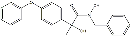 N-Benzyl-2-hydroxy-2-methyl-2-(4-phenoxyphenyl)acetohydroxamic acid Struktur