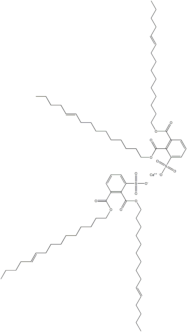 Bis[2,3-di(10-pentadecenyloxycarbonyl)benzenesulfonic acid]calcium salt Struktur