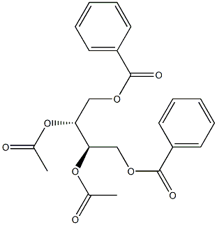 (2R,3R)-1,2,3,4-Butanetetrol 2,3-diacetate 1,4-dibenzoate Struktur