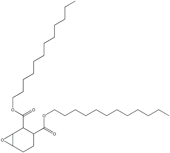 7-Oxabicyclo[4.1.0]heptane-2,3-dicarboxylic acid didodecyl ester Struktur