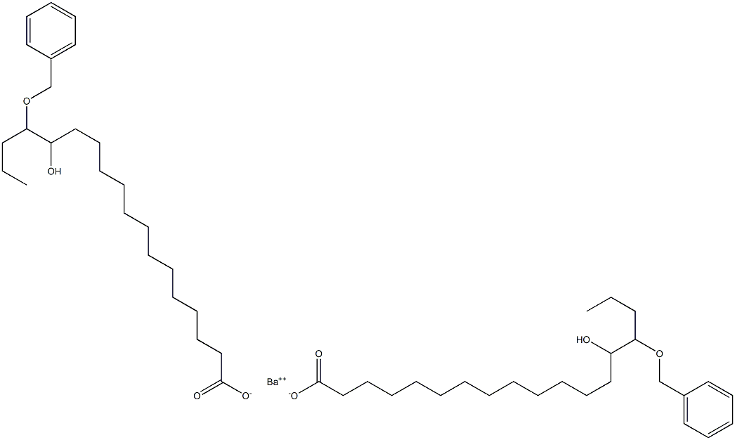 Bis(15-benzyloxy-14-hydroxystearic acid)barium salt Struktur