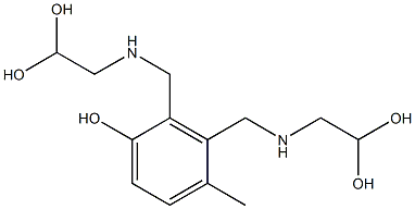 2,3-Bis[[(2,2-dihydroxyethyl)amino]methyl]-4-methylphenol Struktur