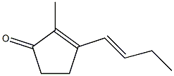 2-Methyl-3-(1-butenyl)-2-cyclopenten-1-one Struktur