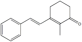 2-Methyl-3-(2-phenylethenyl)-2-cyclohexen-1-one Struktur