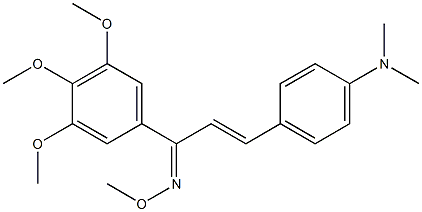 4-Dimethylamino-3',4',5'-trimethoxy-trans-chalcone O-methyl oxime Struktur