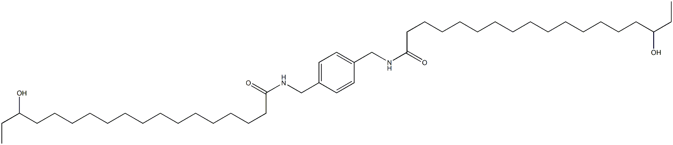 N,N'-(1,4-Phenylenebismethylene)bis(16-hydroxystearamide) Struktur