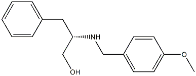 (2S)-2-(p-Methoxybenzyl)amino-3-phenyl-1-propanol Struktur