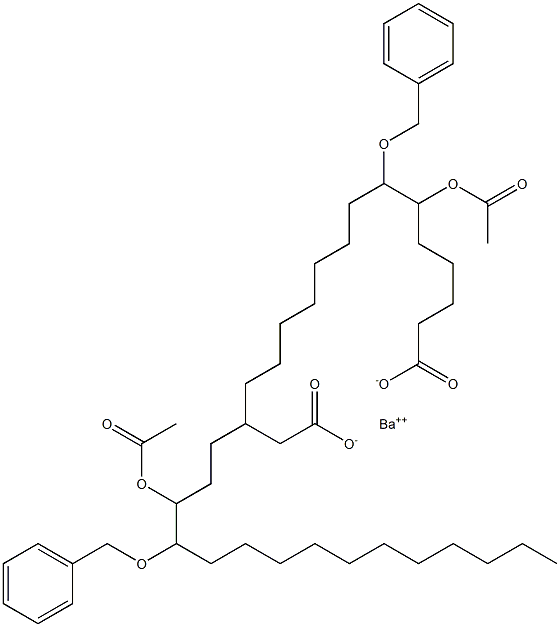 Bis(7-benzyloxy-6-acetyloxystearic acid)barium salt Struktur