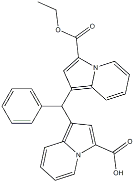 1,1'-Benzylidenebis(indolizine-3-carboxylic acid ethyl) ester Struktur