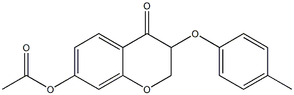 3-(4-Methylphenoxy)-7-acetoxy-2H-1-benzopyran-4(3H)-one Struktur