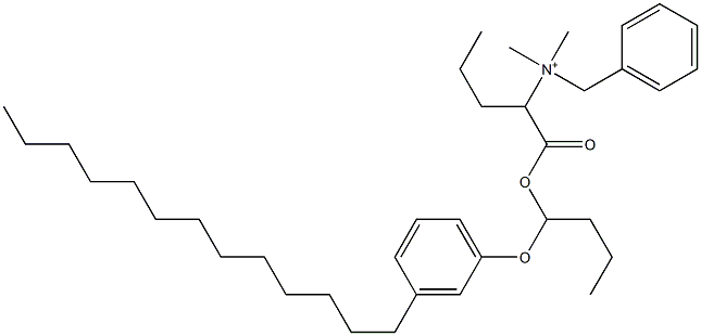 N,N-Dimethyl-N-benzyl-N-[1-[[1-(3-tridecylphenyloxy)butyl]oxycarbonyl]butyl]aminium Struktur