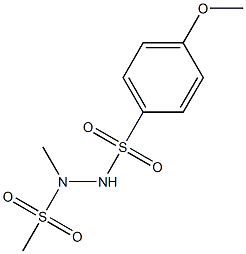 1-Methyl-1-(methylsulfonyl)-2-(4-methoxyphenylsulfonyl)hydrazine Struktur