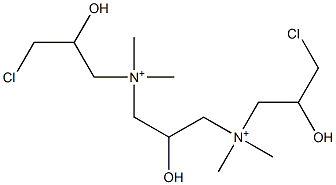 N,N'-Bis(3-chloro-2-hydroxypropyl)-2-hydroxy-N,N,N',N'-tetramethyl-1,3-propanediaminium Struktur