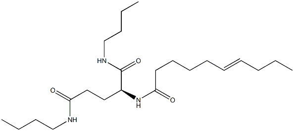 N2-(6-Decenoyl)-N1,N5-dibutylglutaminamide Struktur