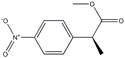 [S,(+)]-2-(p-Nitrophenyl)propionic acid methyl ester Struktur