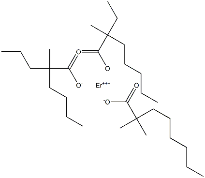 Erbium 2,2-dimethyloctanoate 2-ethyl-2-methylheptanoate 2-methyl-2-propylhexanoate Struktur