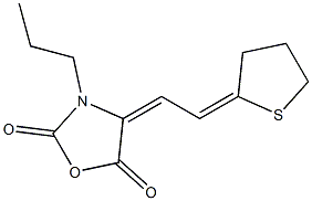 4-[2-(Thiolan-2-ylidene)ethylidene]-3-propyloxazolidine-2,5-dione Struktur