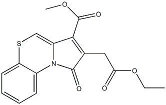 2-[(Ethoxycarbonyl)methyl]-1-oxo-1H-pyrrolo[2,1-c][1,4]benzothiazine-3-carboxylic acid methyl ester Struktur