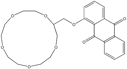 1-(1,4,7,10,13-Pentaoxacyclopentadecane-2-ylmethoxy)anthraquinone Struktur