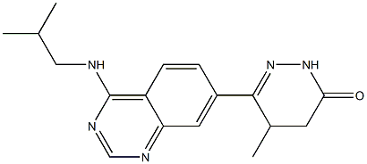 4,5-Dihydro-5-methyl-6-(4-isobutylaminoquinazolin-7-yl)pyridazin-3(2H)-one Struktur