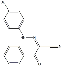 2-[2-(4-Bromophenyl)hydrazono]-2-benzoylacetonitrile Struktur