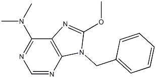 6-Dimethylamino-8-methoxy-9-(benzyl)-9H-purine Struktur