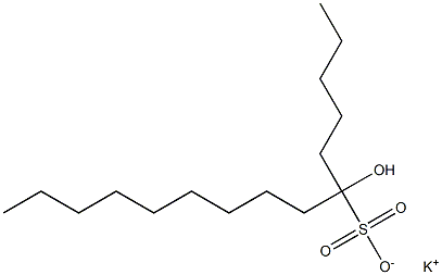 6-Hydroxypentadecane-6-sulfonic acid potassium salt Struktur