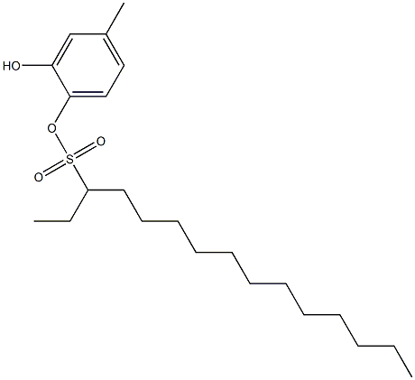 3-Pentadecanesulfonic acid 2-hydroxy-4-methylphenyl ester Struktur