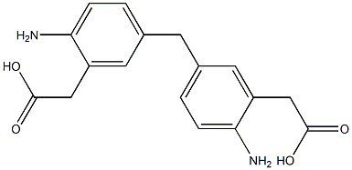 5,5'-Methylenebis(2-aminobenzeneacetic acid) Struktur