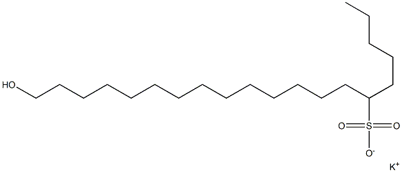 20-Hydroxyicosane-6-sulfonic acid potassium salt Struktur