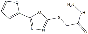 2-[5-(2-Furyl)-1,3,4-oxadiazol-2-ylthio]acetohydrazide Struktur