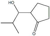 2-(1-Hydroxy-2-methylpropyl)cyclopentanone Struktur