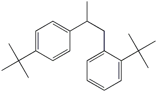 1-(2-tert-Butylphenyl)-2-(4-tert-butylphenyl)propane Struktur