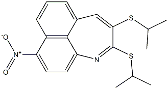 2,3-Bis(isopropylthio)-7-nitronaphth[1,8-bc]azepine Struktur