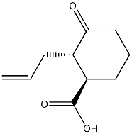 (1R,2S)-2-(2-Propen-1-yl)-3-oxocyclohexane-1-carboxylic acid Struktur