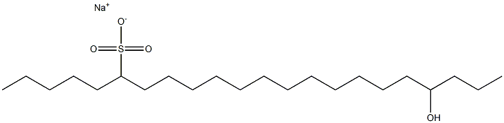 19-Hydroxydocosane-6-sulfonic acid sodium salt Struktur